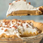 Butterscotch Pie is the most decadent dessert you'll have on your holiday table. This Butterscotch Pie Recipe is so rich and amazing everyone will be asking for the recipe. It's just like your Grandma's Butterscotch Pie from years ago. This classic pie is perfect for easy holiday baking, especially perfect for Thanksgiving, Christmas, and Easter!