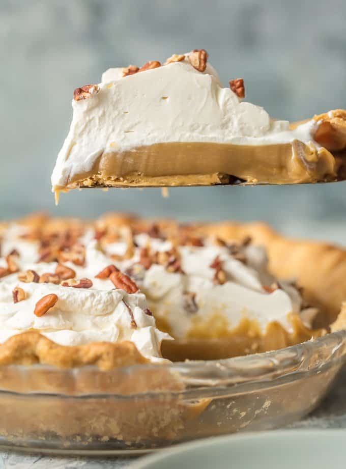 slice of butterscotch pie