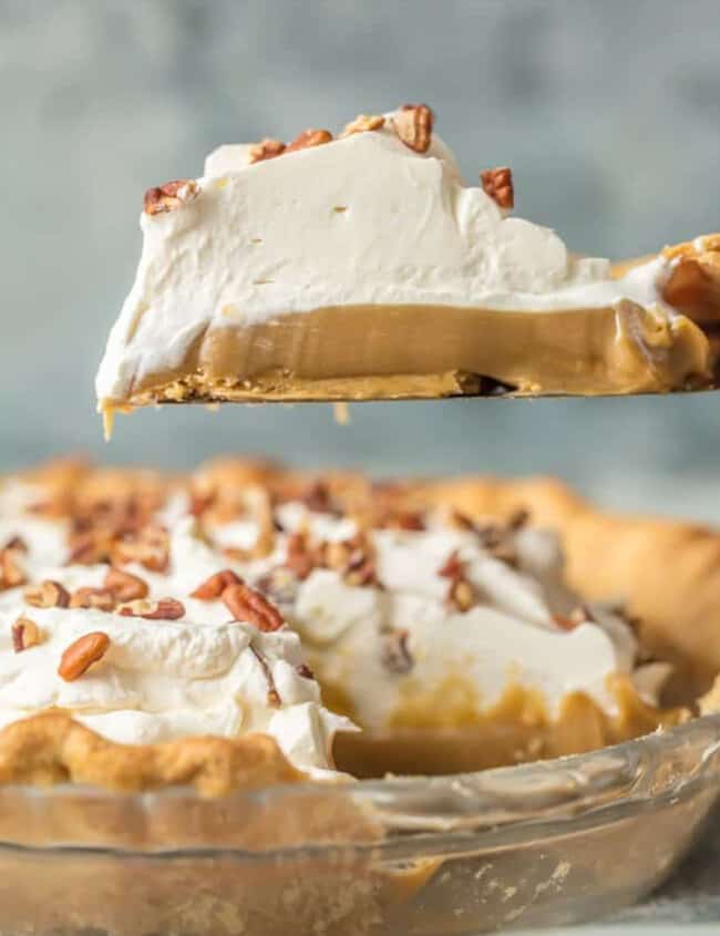 Keywords: peanut butter pie, whipped cream.