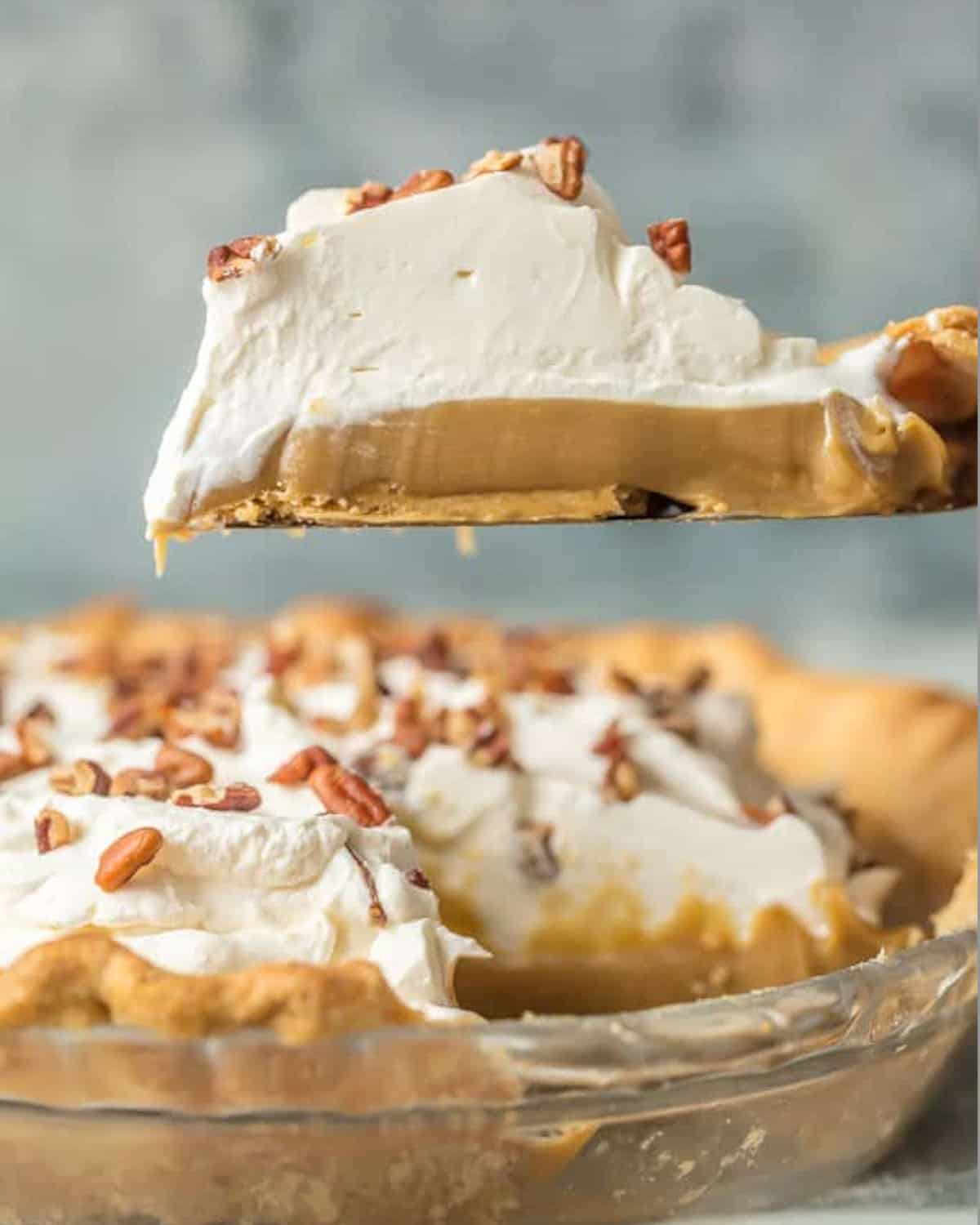 Keywords: peanut butter pie, whipped cream.