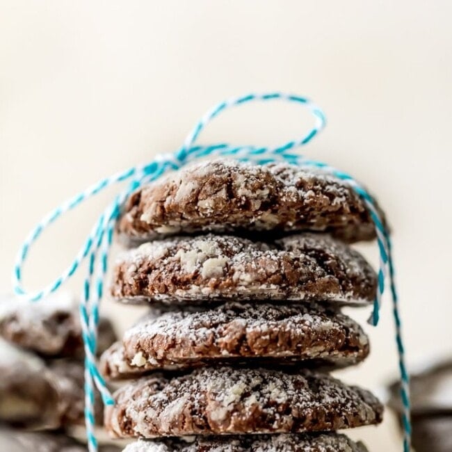 cookies stacked on a table