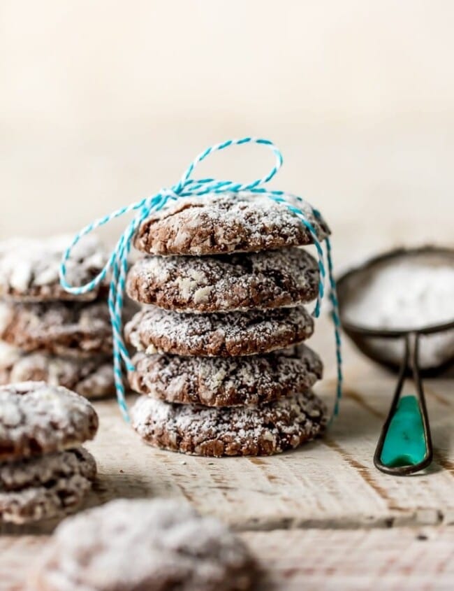 cookies stacked on a table