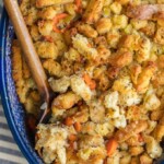 turkey stuffing in a dish