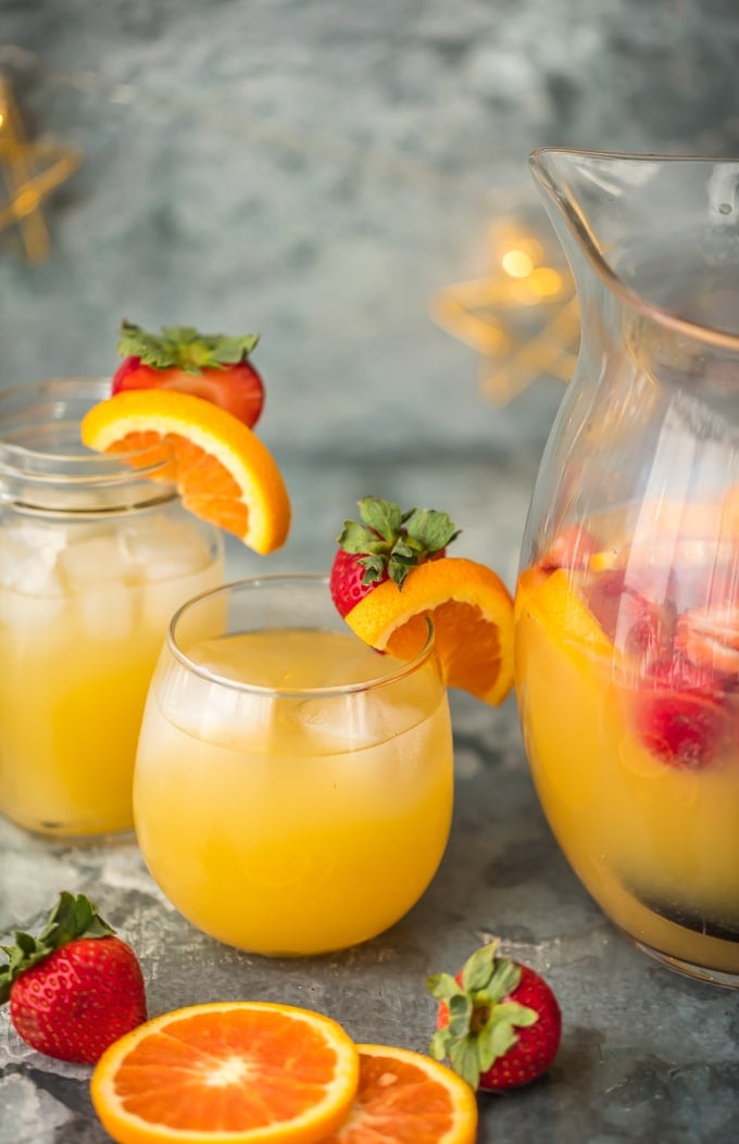 grapefruit beer sangria in glasses