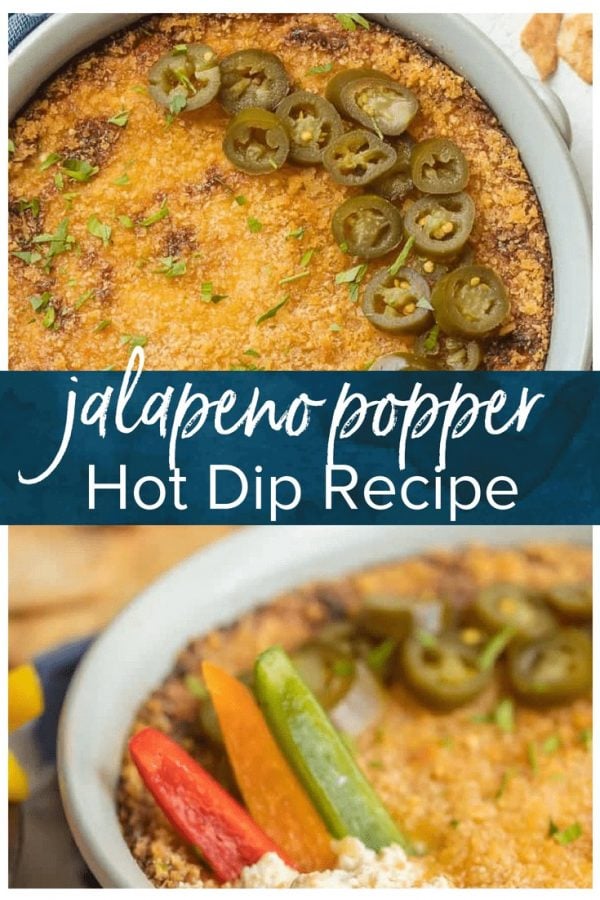 Jalapeno Popper Dip is the perfect hot dip recipe to serve on game day! It's a little bit spicy, a little bit creamy, and a whole lot of flavor. It just doesn't get better than this Hot Jalapeno Popper Dip Recipe. We especially love this dip for tailgating!