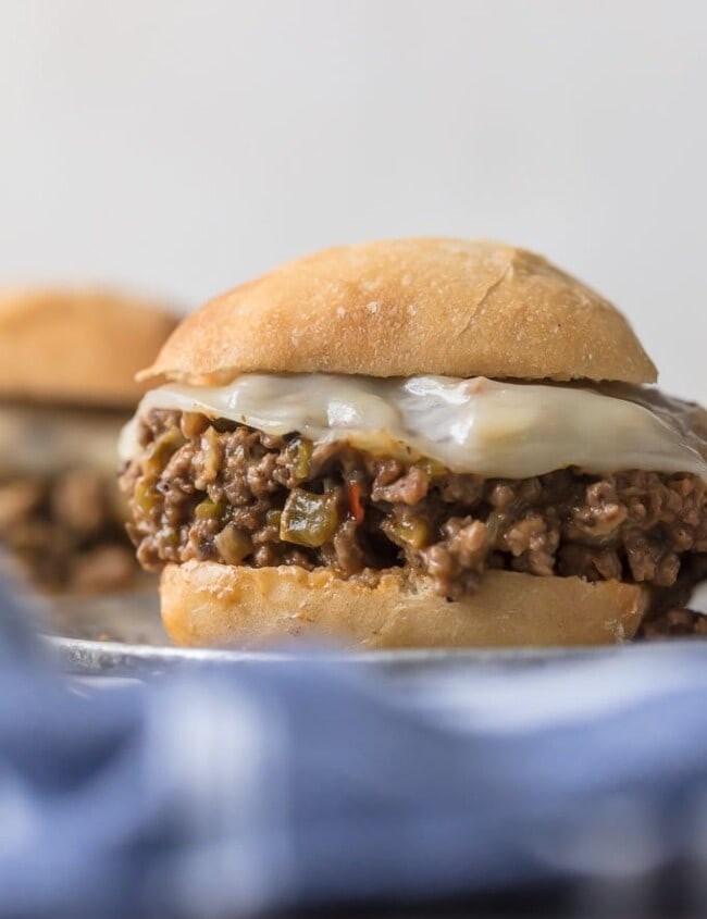 We LOVE these PHILLY CHEESESTEAK SLOPPY JOES. This simple recipe elevates a classic loved by both kids and adults alike. You can't go wrong with a sloppy joe night!