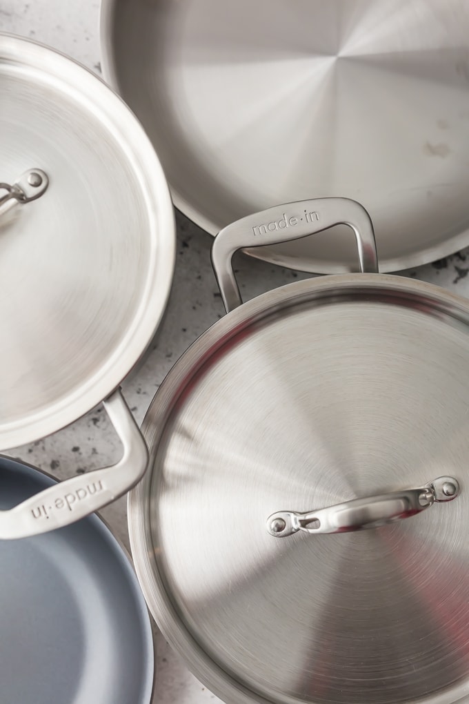 stainless steel pots and pans