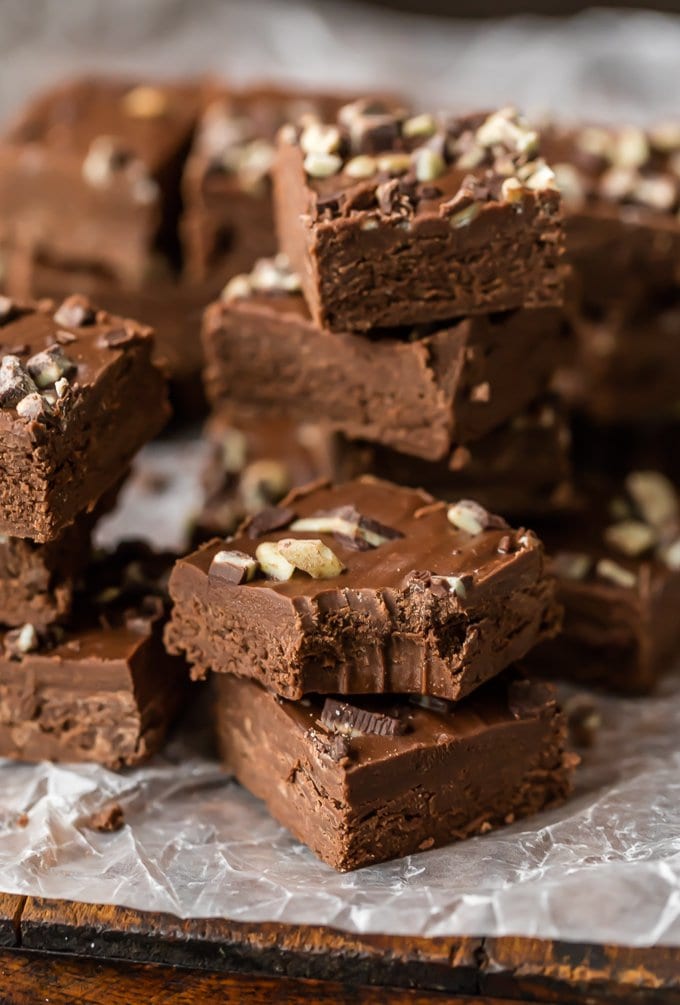 2 ingredient fudge on baking sheet