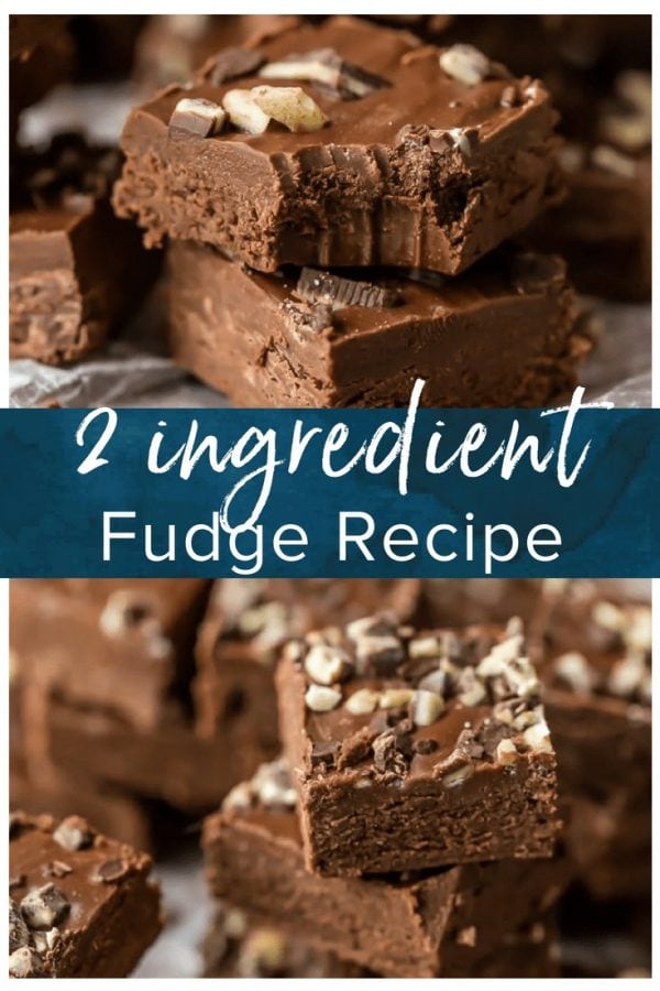 This 2 INGREDIENT ANDES MINT FUDGE is super simple, made with only frosting and melted andes mint chips! You can make this easy 2 ingredient fudge recipe in any flavor combo making it the so perfect, creamy, and tasty! Frosting Fudge for the win! #fudge #easy #chocolate #mint #christmas #homemade #frosting