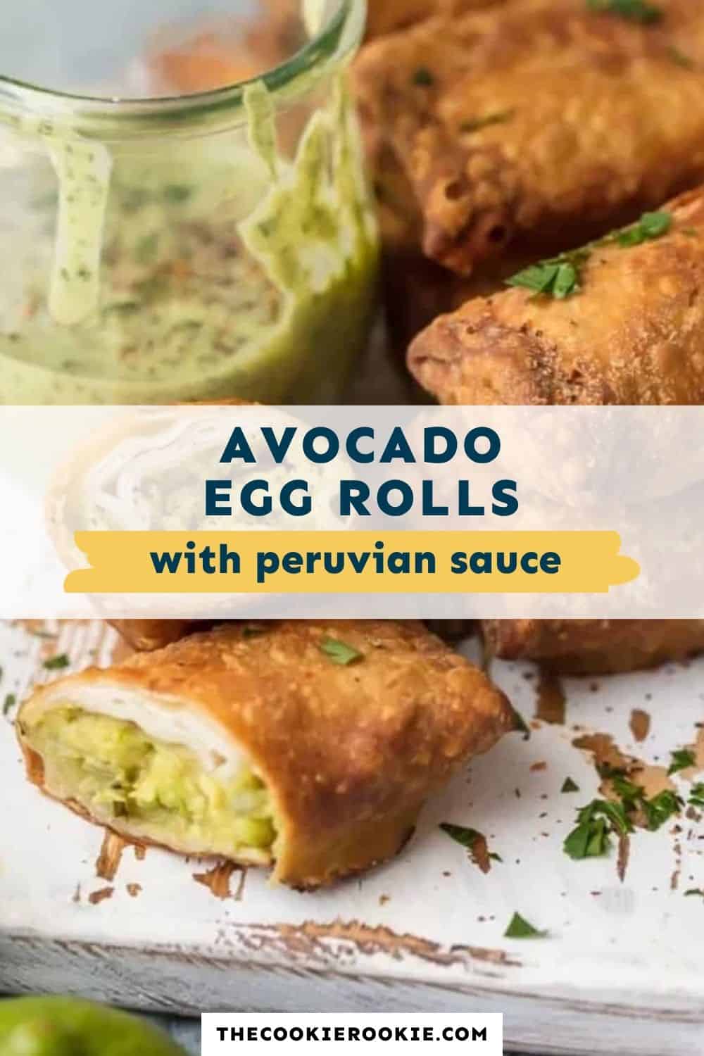 avocado egg rolls pin image