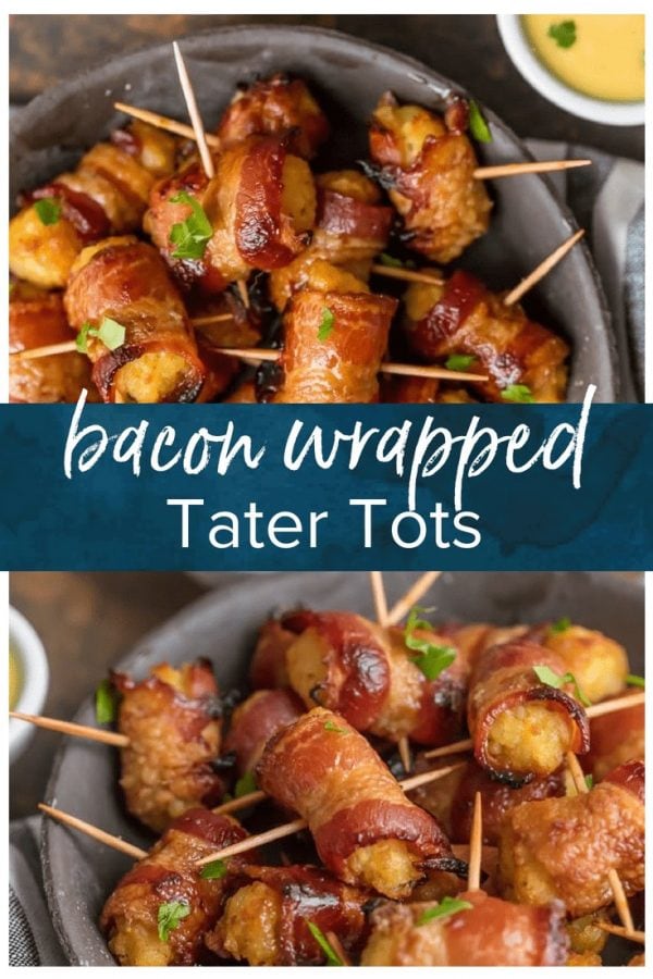 You should make a triple batch of these SWEET & SPICY BACON WRAPPED TATER TOTS because they're always gone in seconds! Spices and and little sweetness make this easy appetizer a favorite for the holidays and tailgating. SO ADDICTING.