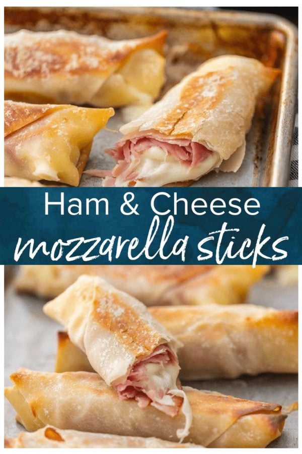 These BAKED HAM AND CHEESE MOZZARELLA STICKS are a healthier and delicious snack you can feel great about feeding your family. So easy and yum!