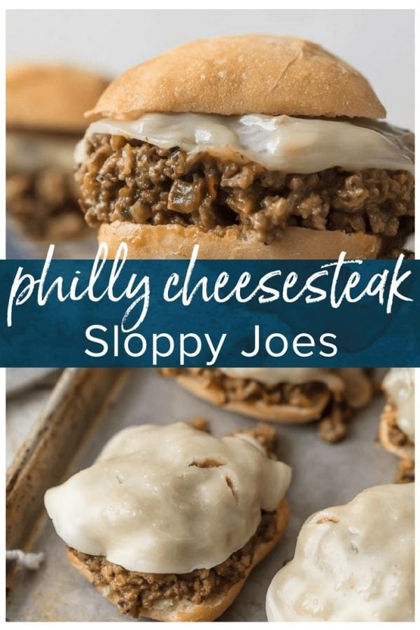 Philly Cheesesteak Sloppy Joes are an amazing easy weeknight meal that anyone can make and everyone will love.  This simple recipe elevates a classic sloppy joe recipe loved by both kids and adults alike. You can't go wrong with Sloppy Joes for dinner! MMM.