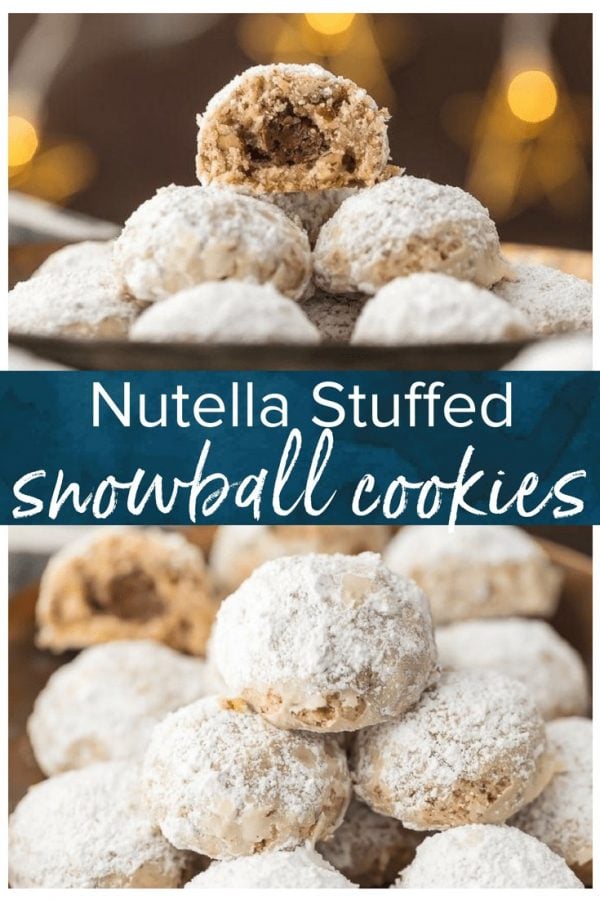 These NUTELLA STUFFED SNOWBALL COOKIES take a classic pecan snowball and kick it up a notch. You better make a double batch because this favorite Christmas cookie goes quick.