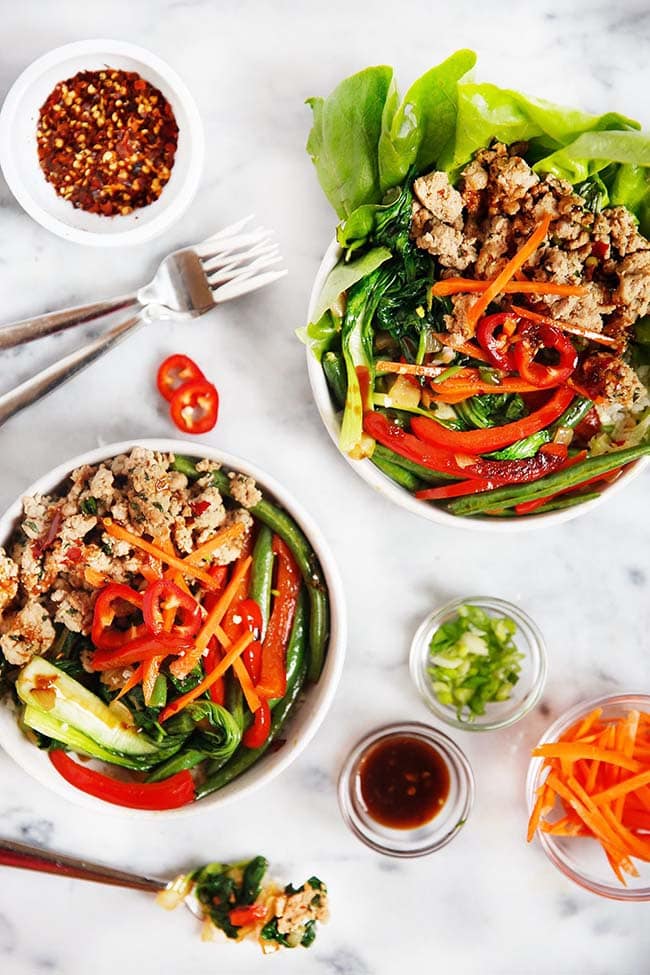 Thai Basil Turkey Bowls | Lexi's Clean Kitchen