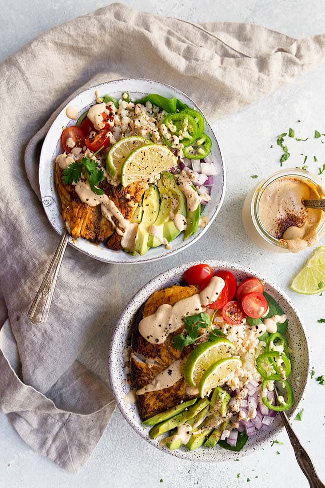 Whole30 Fish Taco Bowls | The Movement Menu 