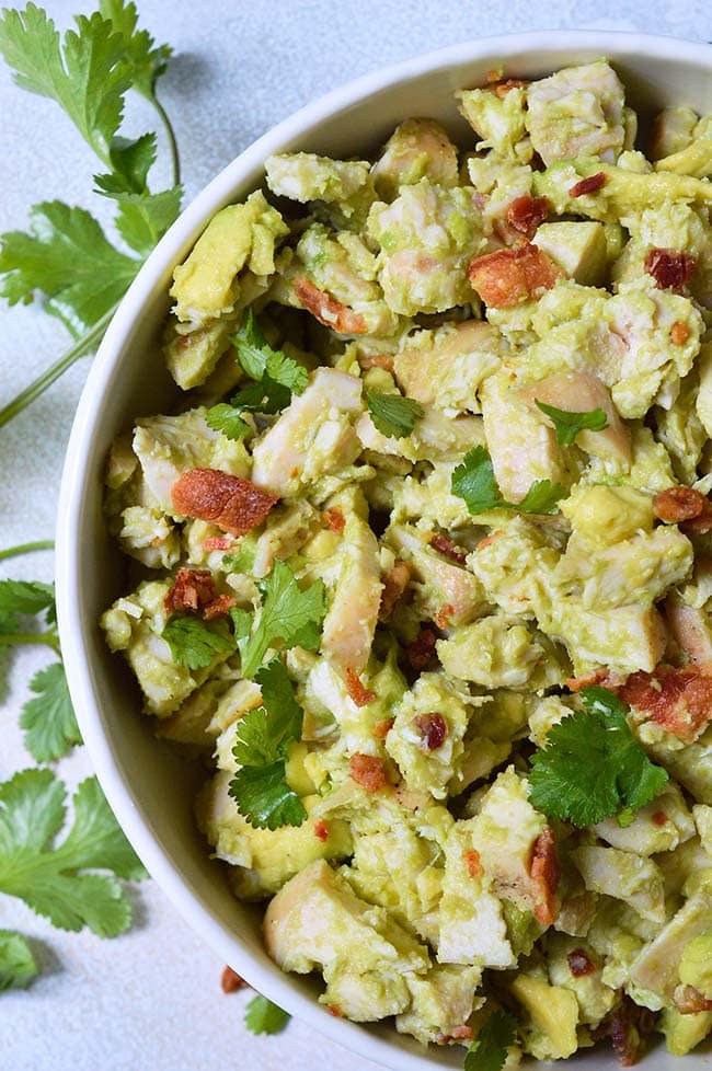 Bacon Avocado Chicken Salad | Wonky Wonderful