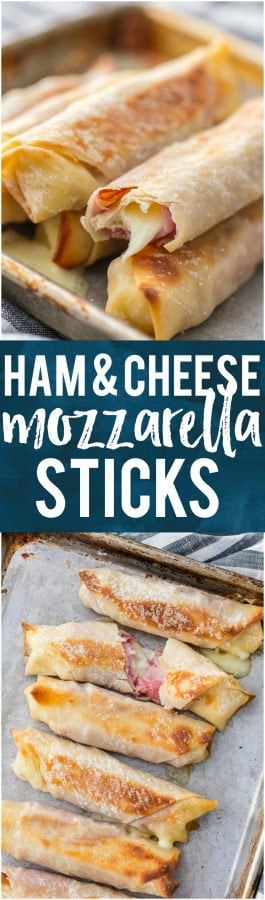 These BAKED HAM AND CHEESE MOZZARELLA STICKS are a healthier and delicious snack you can feel great about feeding your family. So easy and yum!