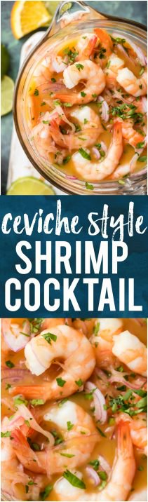 This CEVICHE STYLE SHRIMP COCKTAIL is our favorite light and healthy appetizer for the holidays. This gorgeous seafood starter is bursting with flavor and sure to please.