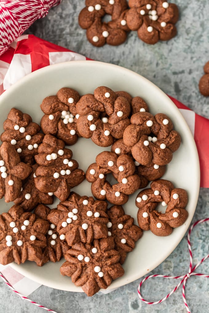 Spritz Cookie Recipe (Gluten Free Chocolate Spritz Cookies)