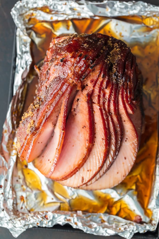 honey brown sugar glazed baked ham