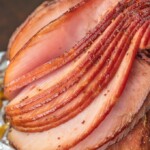 homemade Honey Baked Ham, sliced