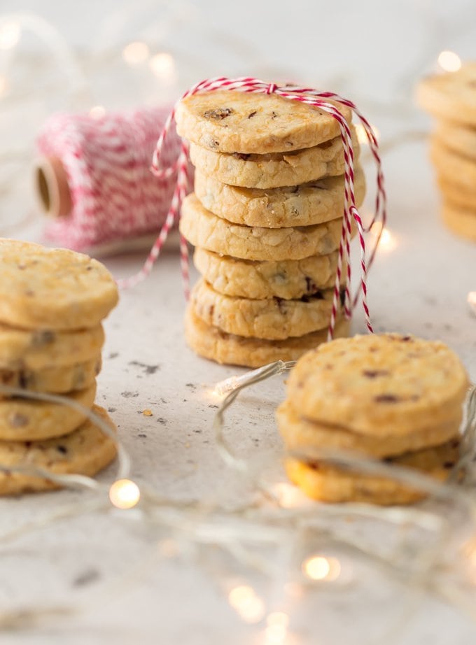 Holiday cookies, orange and cranberry cookies 