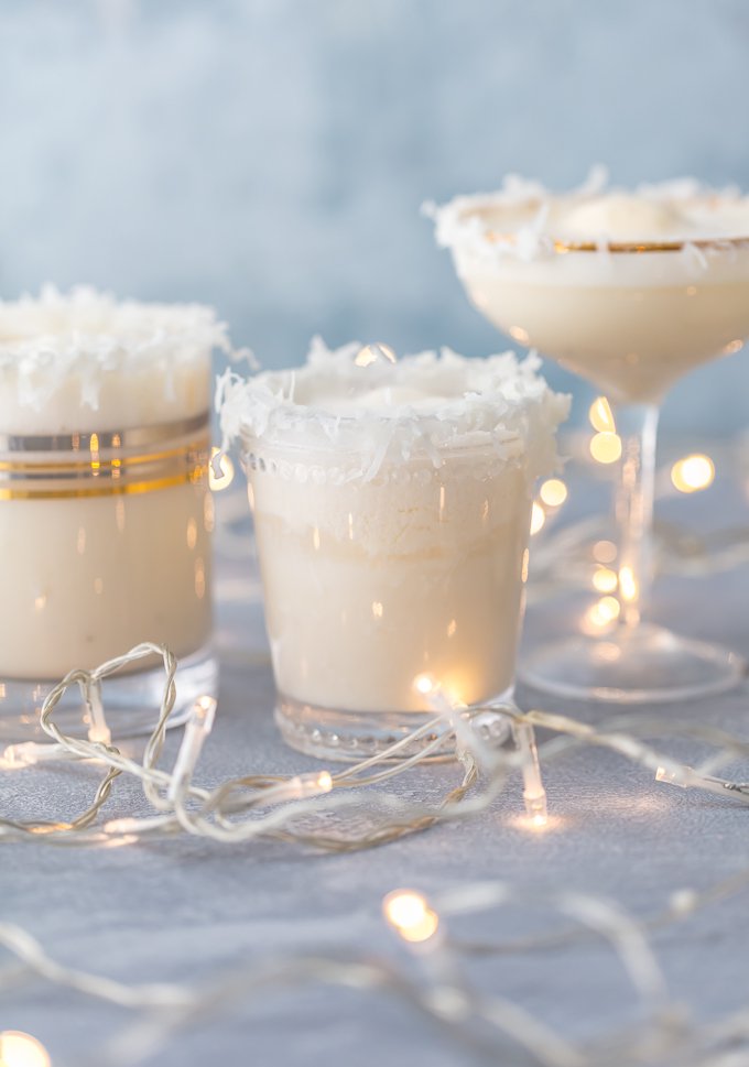 3 glasses of non-alcoholic SNOW PUNCH