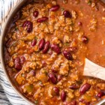 This is the BEST EASY CHILI RECIPE! Our 6 Ingredient Lazy Day Chili is one of our favorite recipes to make for a crowd. It's so easy and so flavorful! Since it only contains 6 ingredients, you most likely already have this stuff in your pantry. It's perfect for game day and absolutely fool-proof. You won't believe how tasty this easy chili recipe is!
