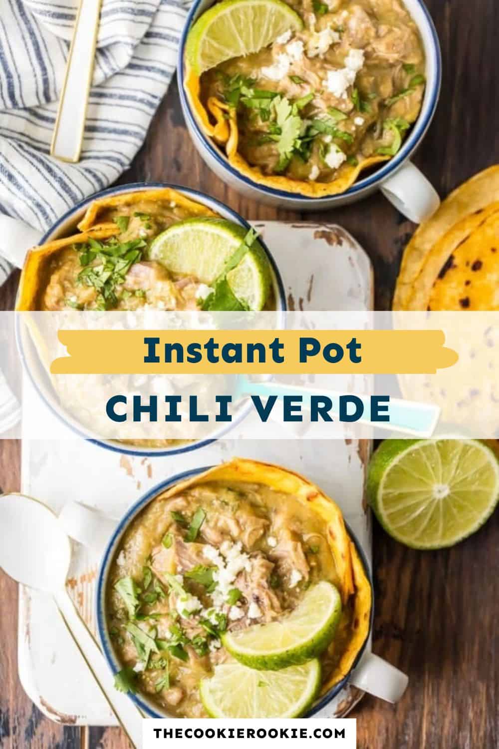 Instant Pot Chili Verde pin image