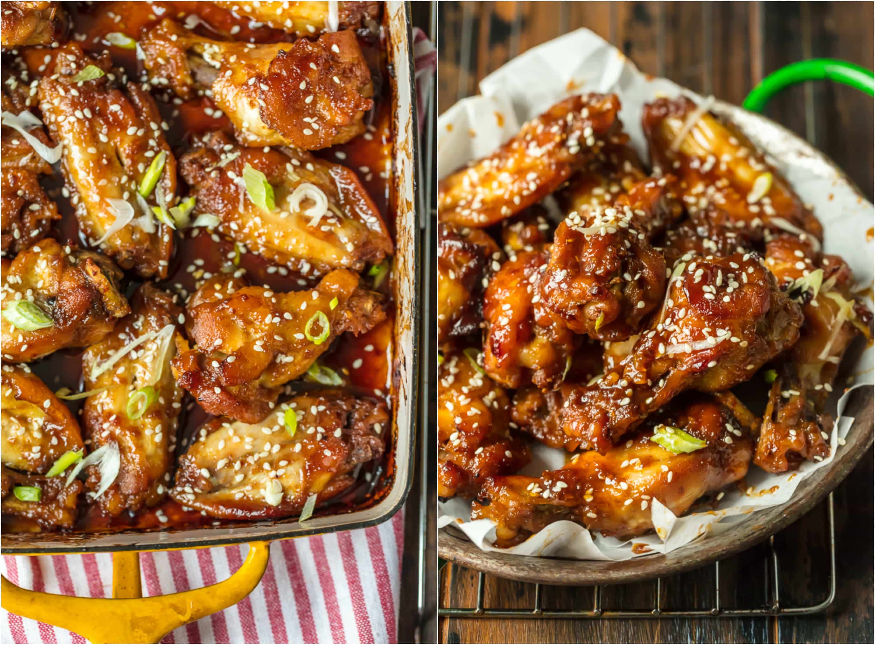 Sesame Sticky Wings in pan