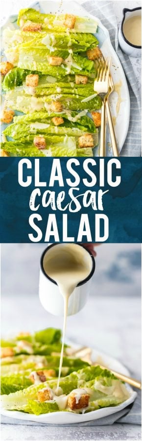 This CLASSIC CAESAR SALAD is the only salad recipe you'll ever need! Everything is made from scratch, from the croutons to the dressing. If you want to impress your guests or family, this amazingly flavorful and perfect Caesar Salad is the perfect starter to any delicious meal.