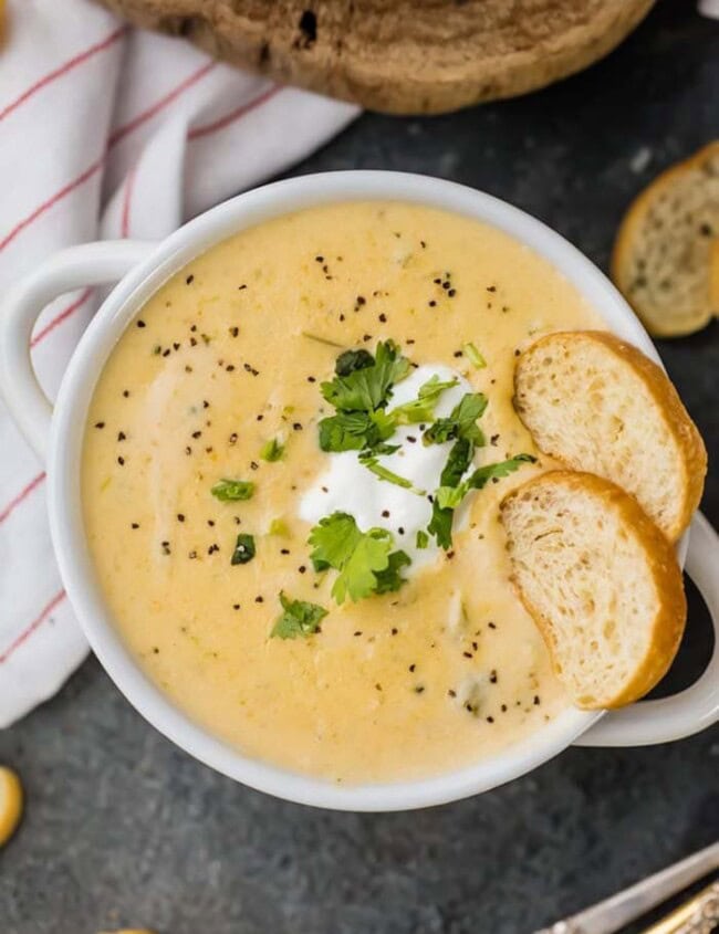 Crockpot Broccoli Cheese Soup | The Cookie Rookie