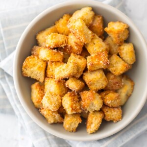 Homemade Croutons Recipe  Healthy Baked Croutons  VIDEO   - 25