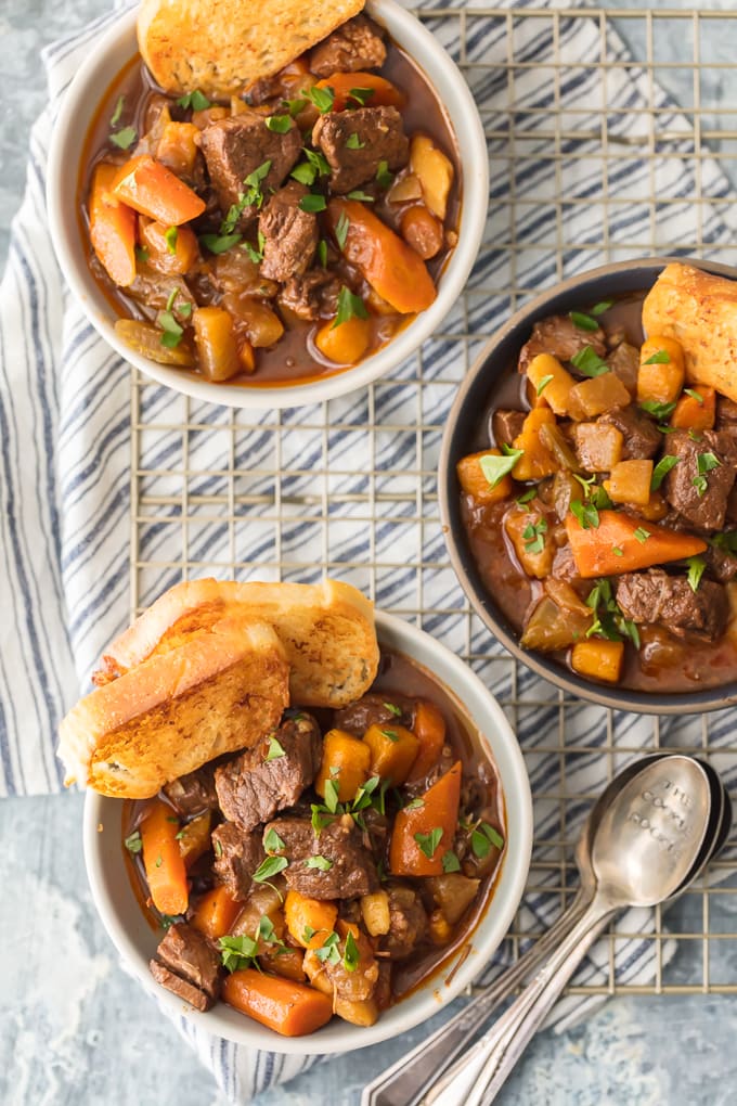 instant pot soup in bowls