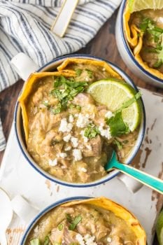 This INSTANT POT CHILI VERDE is made in minutes, full of flavor, and sure to warm your soul this Winter. All the spice in all the right places! We love to fry tortillas and lay at the bottom of the bowl for extra crunch and texture.