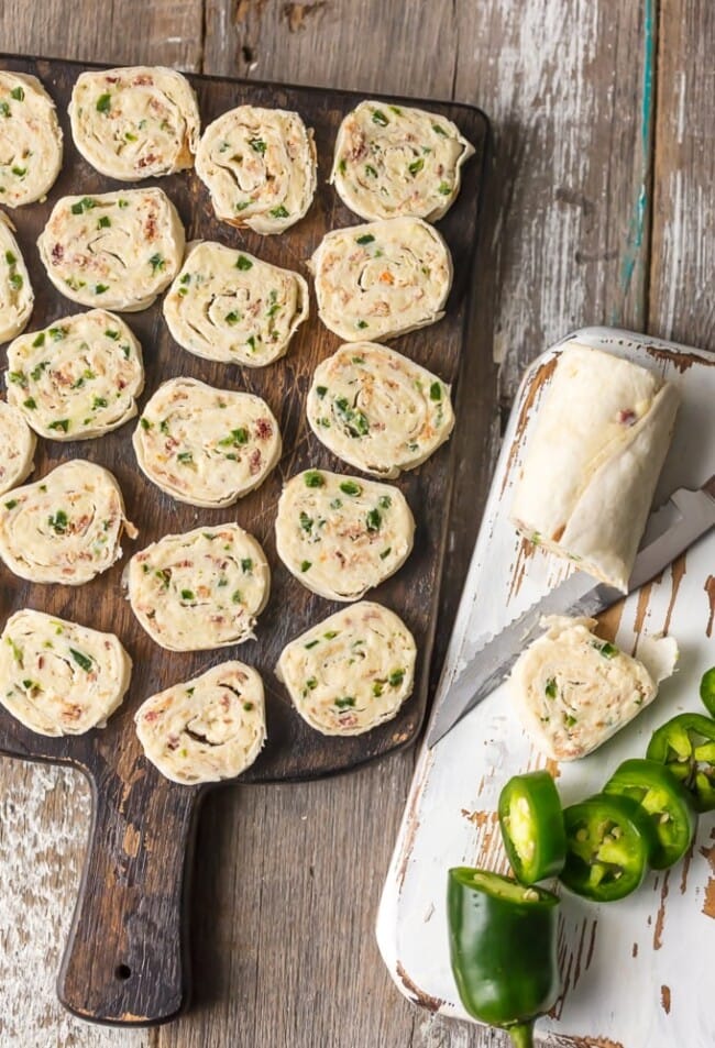 Jalapeno Cream Cheese Tortilla Roll Ups Recipe (VIDEO!)