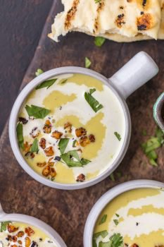 This smoky, sweet, and spicy CURRIED CORN BISQUE is one of our absolute favorite soups. Perfect for Fall and oh so flavorful.