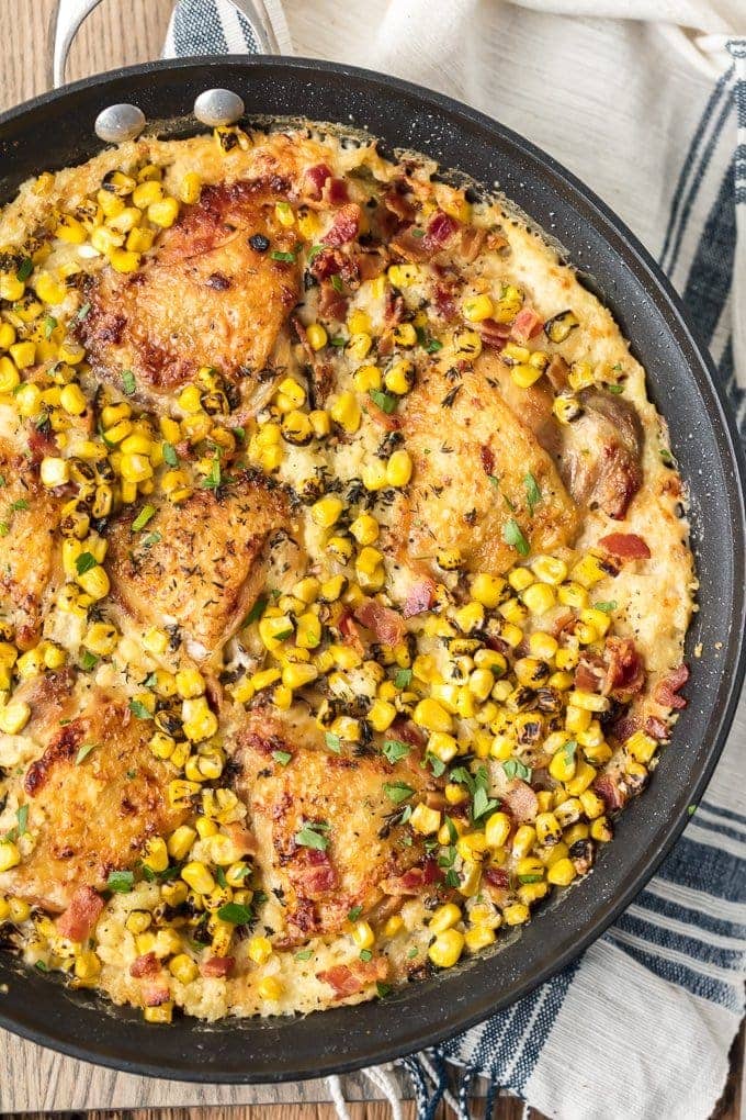 Chicken Couscous recipe filled with bacon and corn