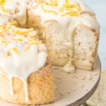 This TRULY EASY ANGEL FOOD CAKE is an absolute game changer! No more sifting flour, room temp eggs, stabilizer, cold oven, or crossing your fingers! This amazing angel food cake is totally fool proof and just as good as if you slaved all day. My mind is blown!