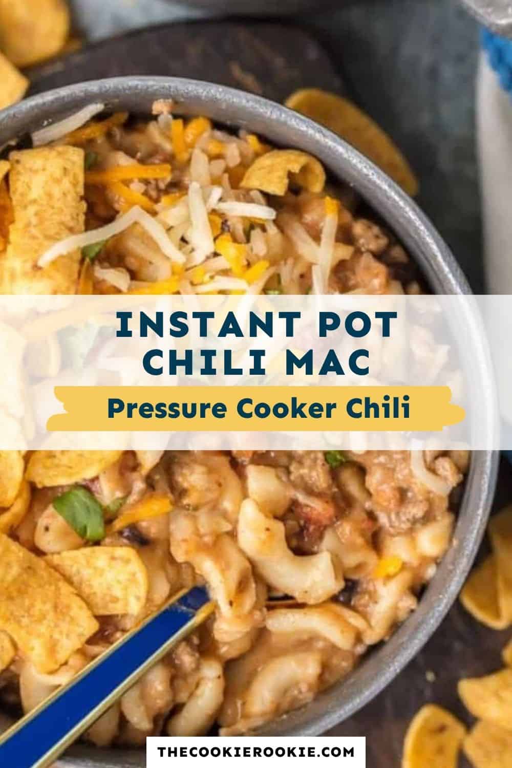 Instant Pot Chili Mac Recipe pin image