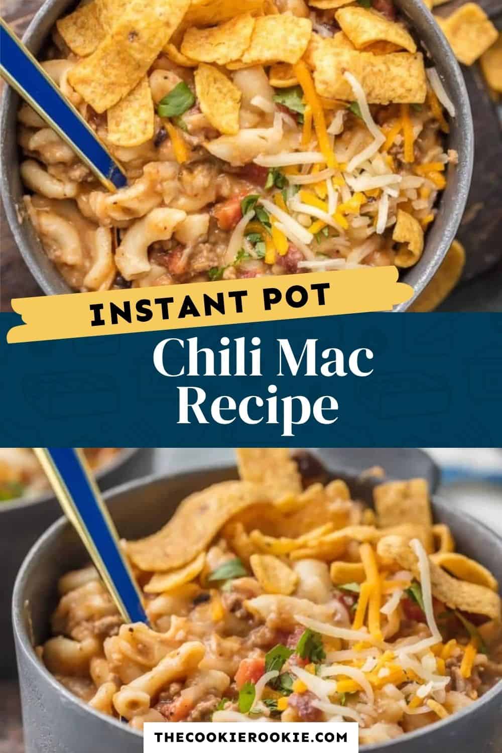 Instant Pot Chili Mac Recipe pin image
