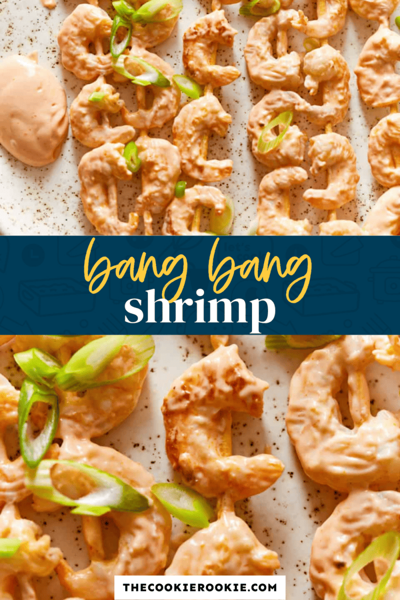 Delicious bang bang shrimp roasted on a baking sheet.