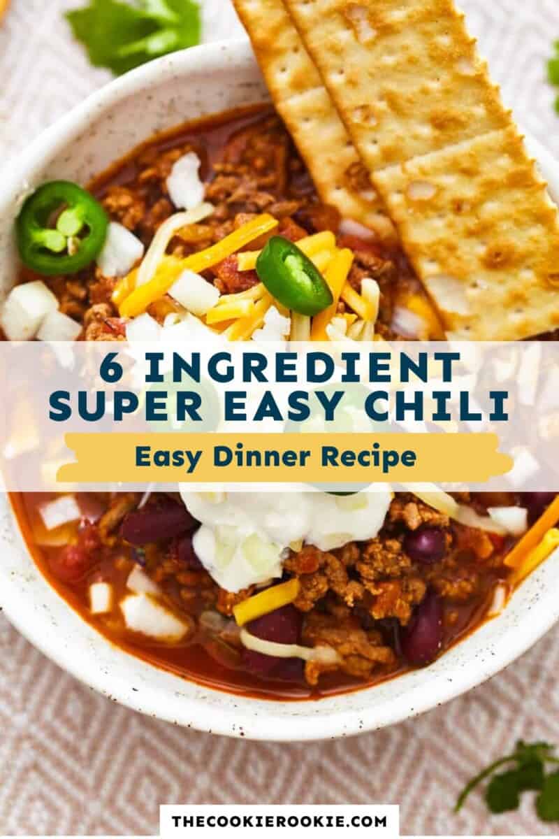 easy chili recipe pinterest