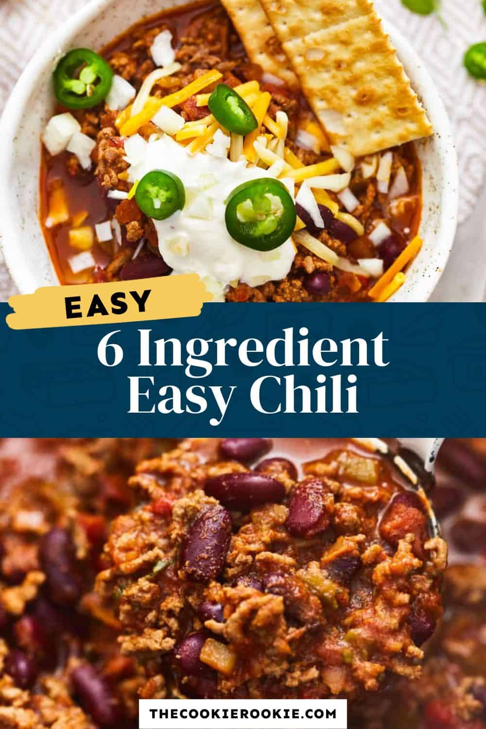 Easy Chili Recipe (6 Ingredients) - The Cookie Rookie® {VIDEO}