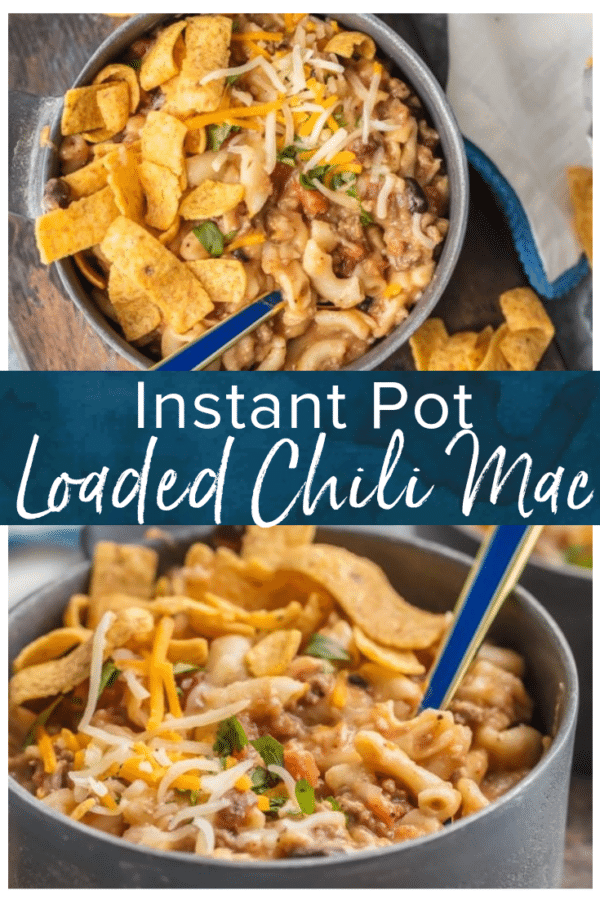 instant pot loaded chili mac pinterest photo