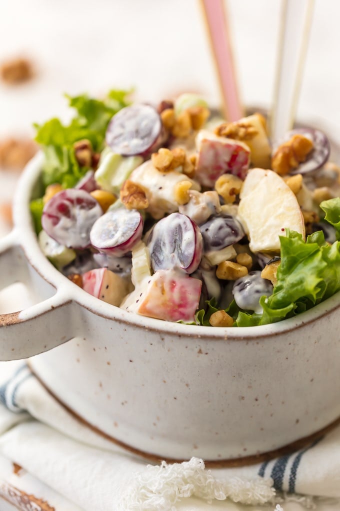 how to make waldorf salad with poppyseed dressing - step by step