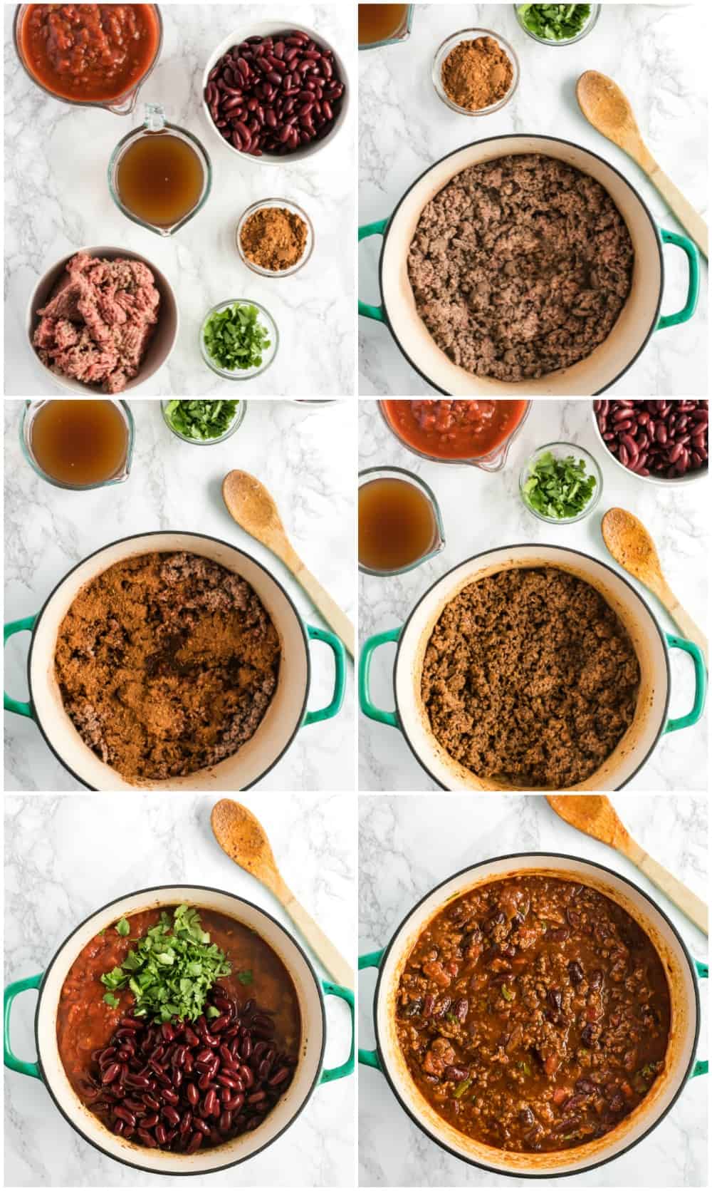 step by step photos for how to make easy chili