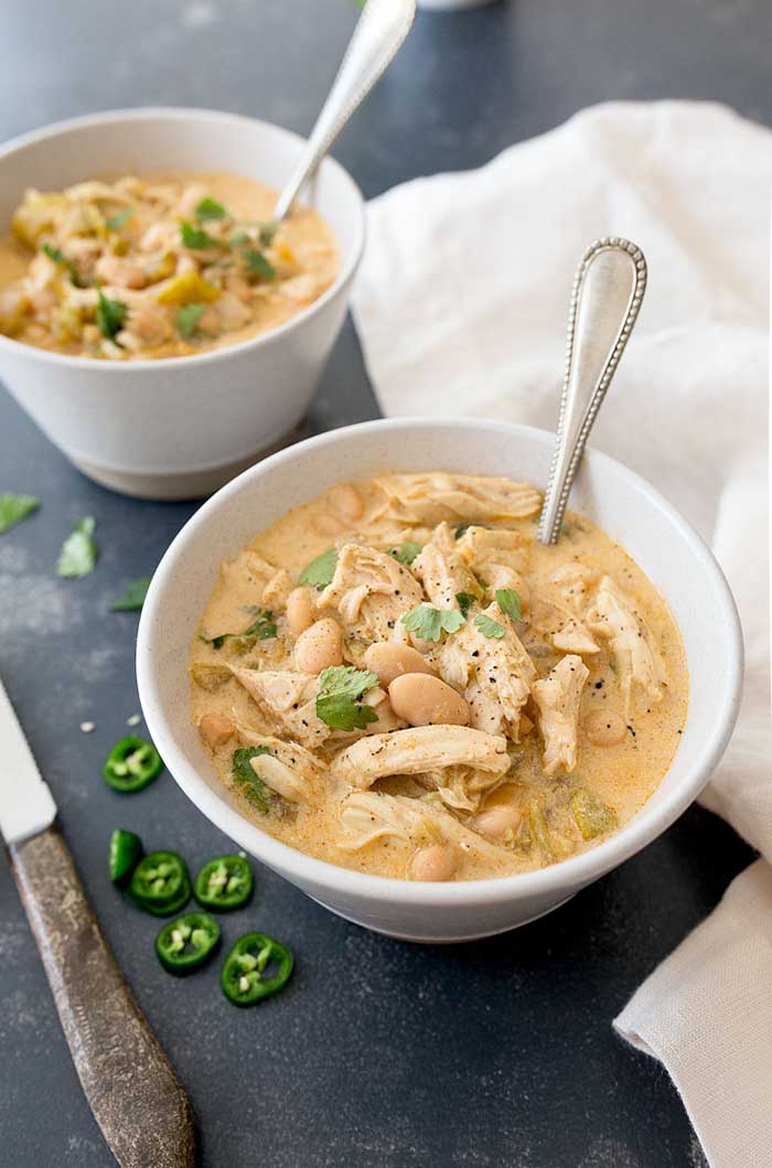 White Chicken Chili for Two | Dessert For Two
