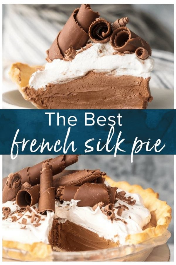 French Silk Pie is my all-time favorite pie recipe. This Chocolate Silk Pie is an easy version of a classic holiday favorite. We love this French Silk Pie at Thanksgiving, Christmas, Easter, my birthday, and every day in between. It tastes like chocolate mousse in pie form. Utterly decadent and delicious! Best French Silk Pie Recipe EVER!